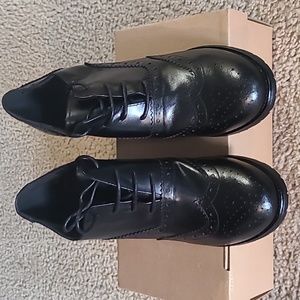 Bloomingdale Black Oxford midi heels